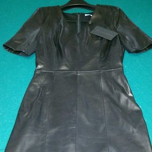 ANTONIO MELANI  Leather Brianna Dress (black)